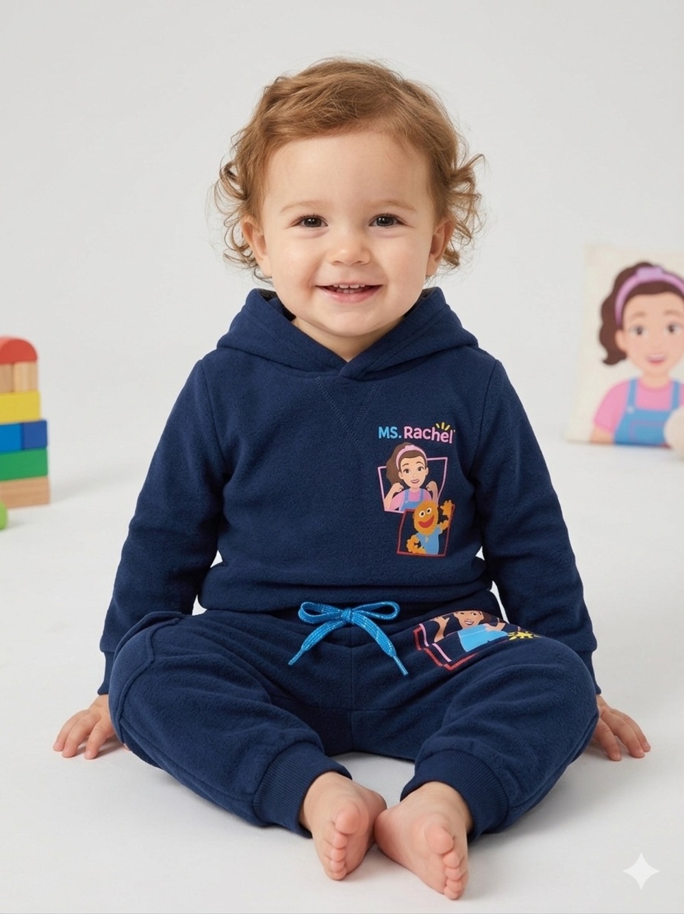 🎉(18m) Ms. Rachel Toddler Hoodie & Cargo Jogger Set